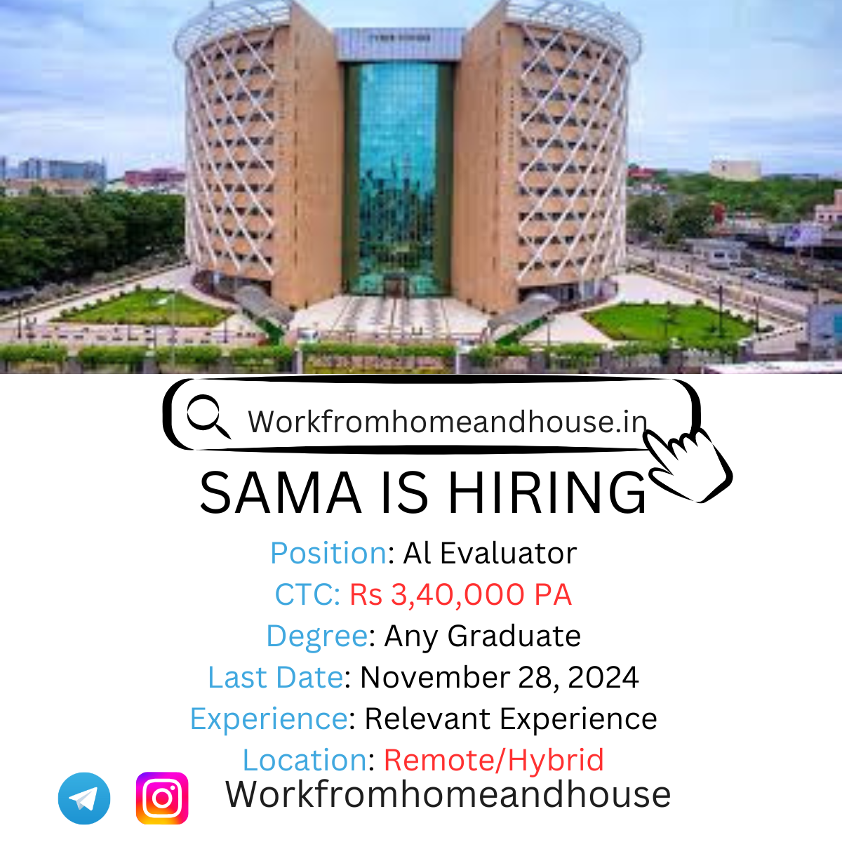 “SAMA 2024 Work from Home Opportunities | AI Evaluator Position Available”