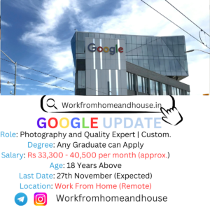 Google recruitment advertisement for Photography and Quality Expert and Customer Onboarding Strategist positions