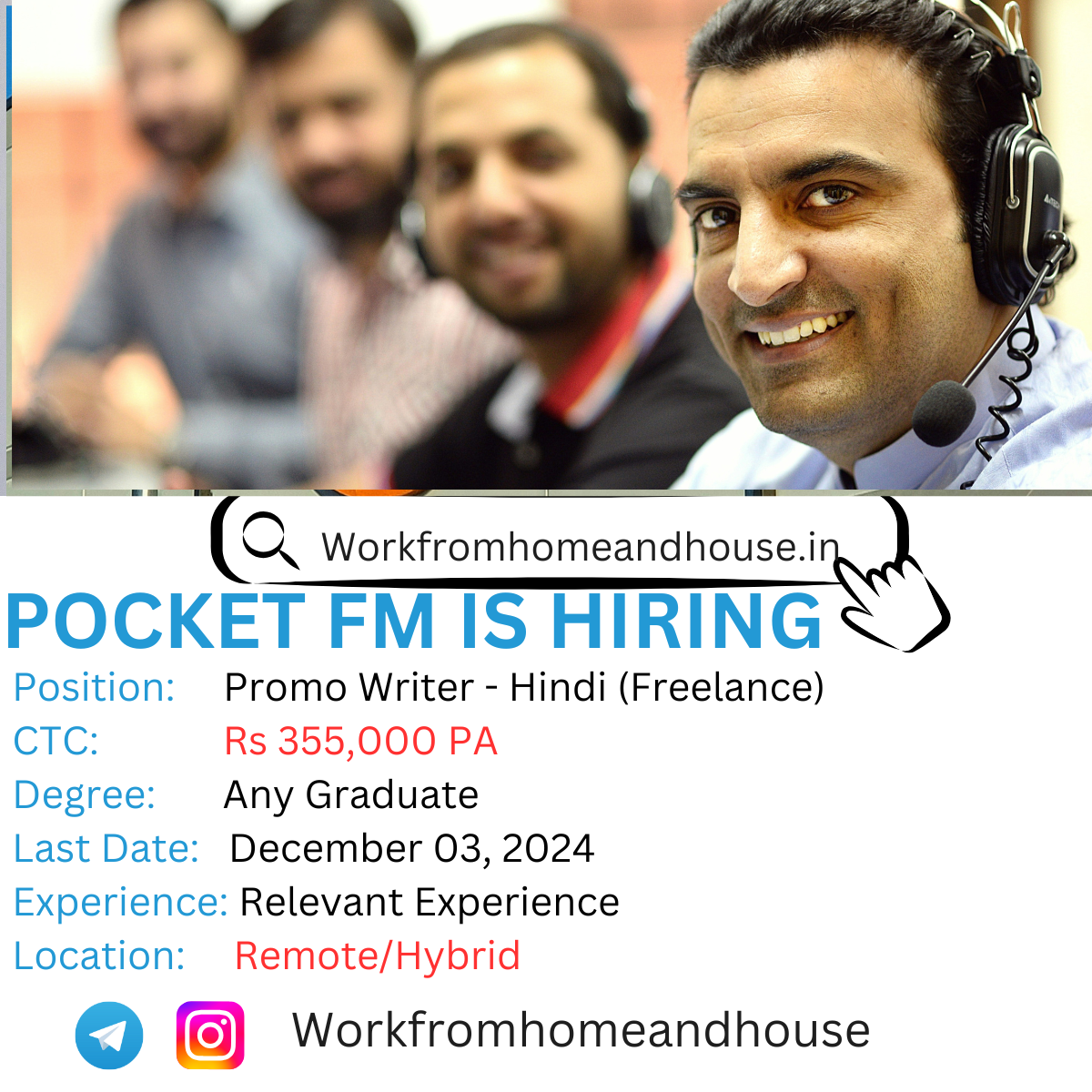 “Pocket FM 2024 Work from Home Opportunities | Promo Writer Job Opening”