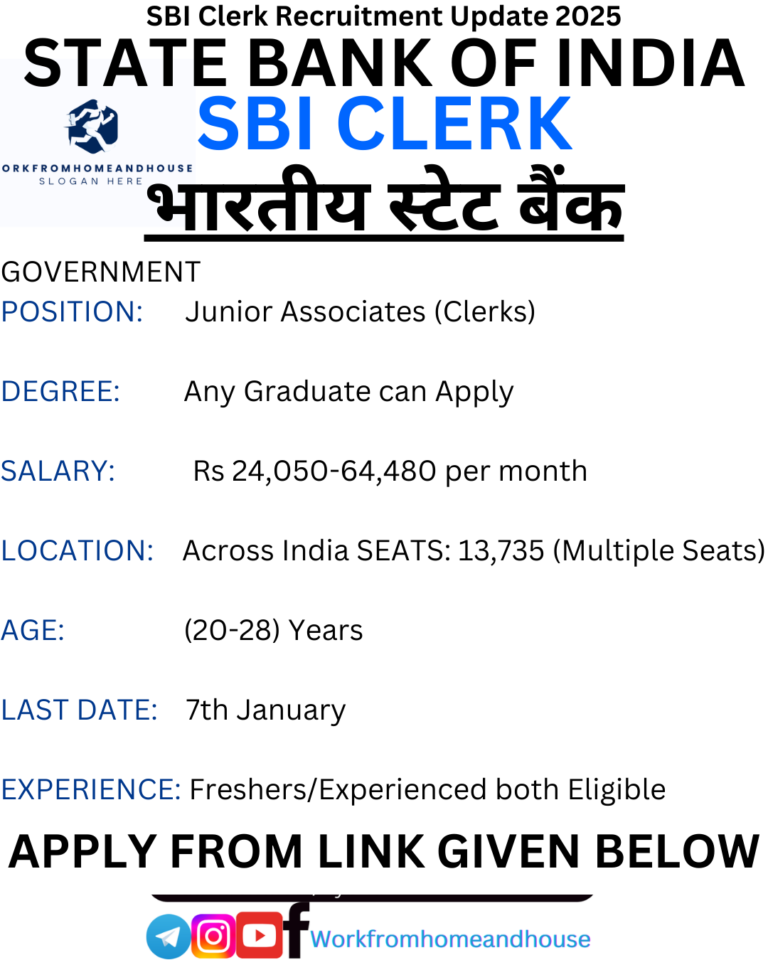 "SBI Clerk Recruitment 2025: 13,735 Junior Associate Vacancies Across India"