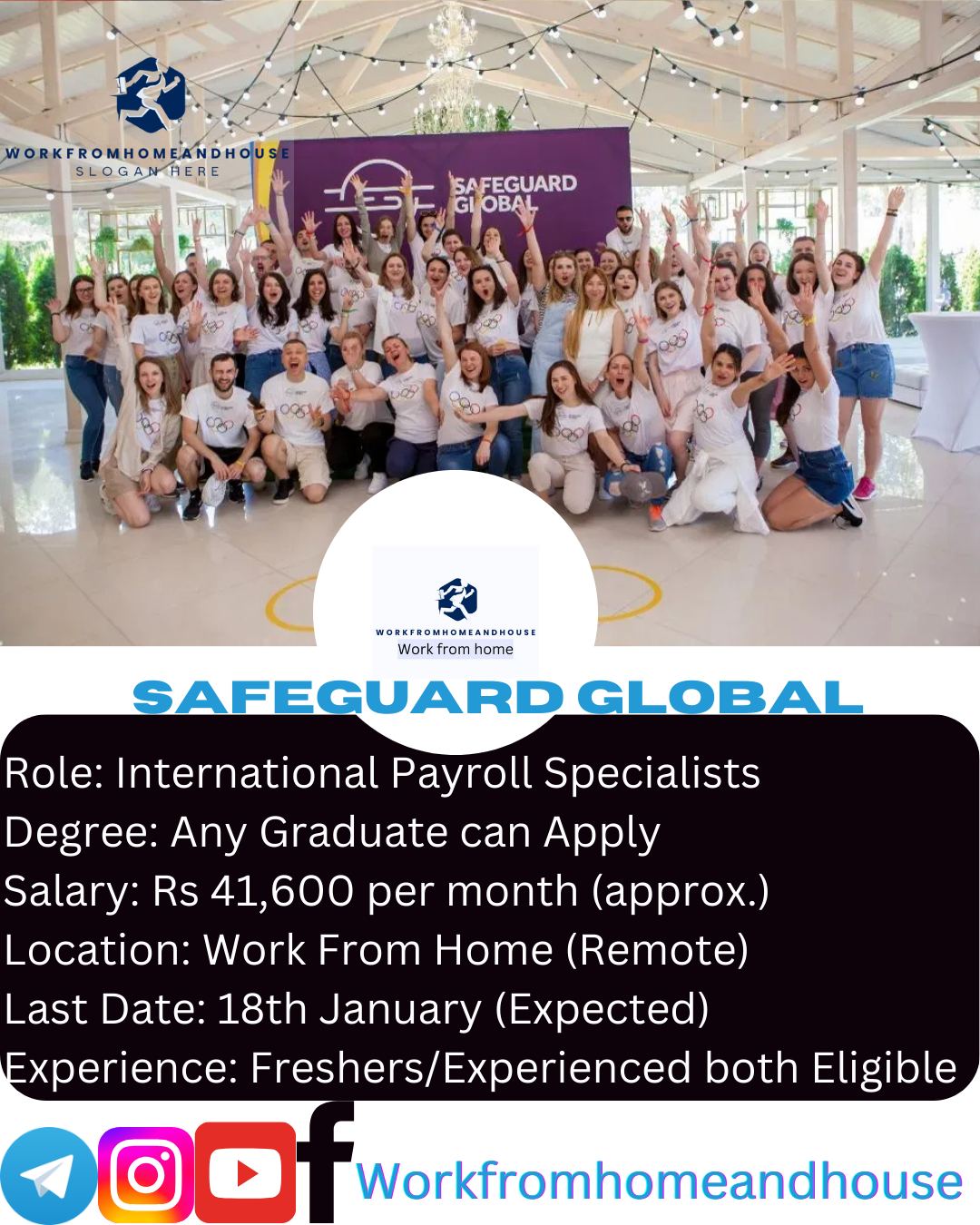 Safe Guard Global Work From Home International Payroll Specialist Hiring 2025