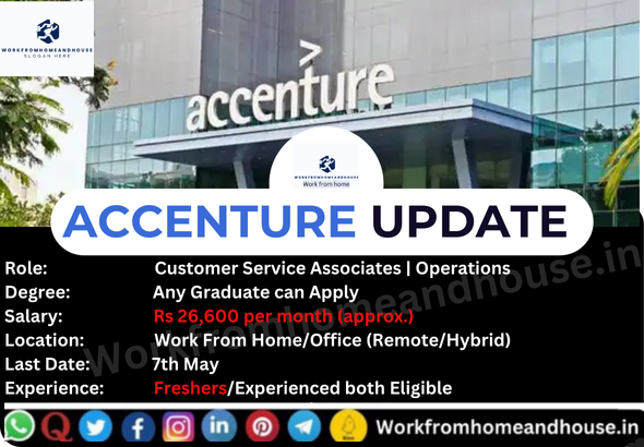 Accenture hiring remote and hybrid associates for customer service and insurance operations roles in 2025.