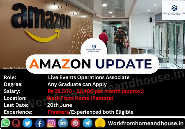 Amazon Work From Home Job 2025 – Live Events Operations Associate Recruitment Banner