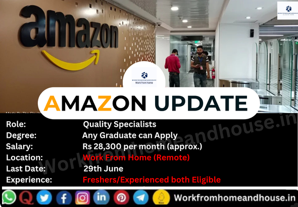 Work From Home Quality Specialist Job at Amazon 2025 – Apply Now