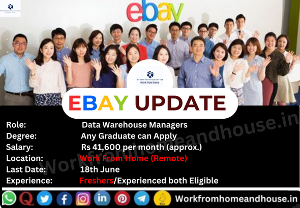 eBay Work From Home Job for Data Warehouse Manager 2025