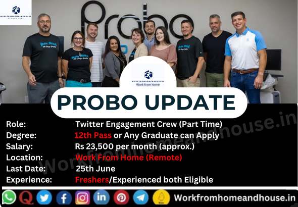 Probo Work From Home Job Opening for Twitter Engagement Crew - Apply Online