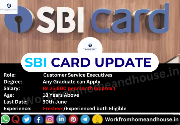 SBI Card Customer Service Executive Recruitment 2025 Apply Online