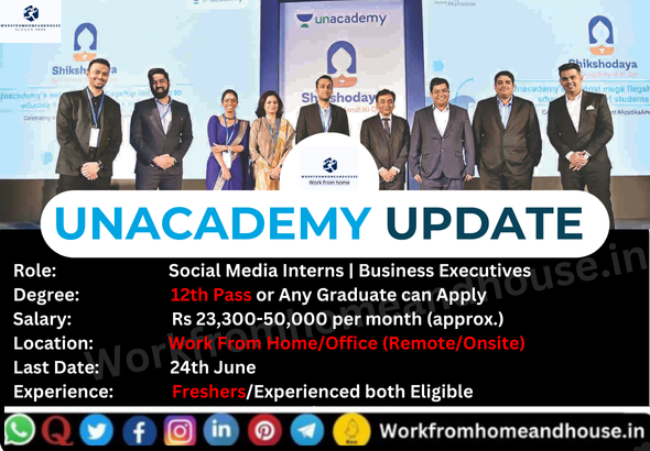 Unacademy Hiring Business Development Executive and Social Media Intern – Apply Online