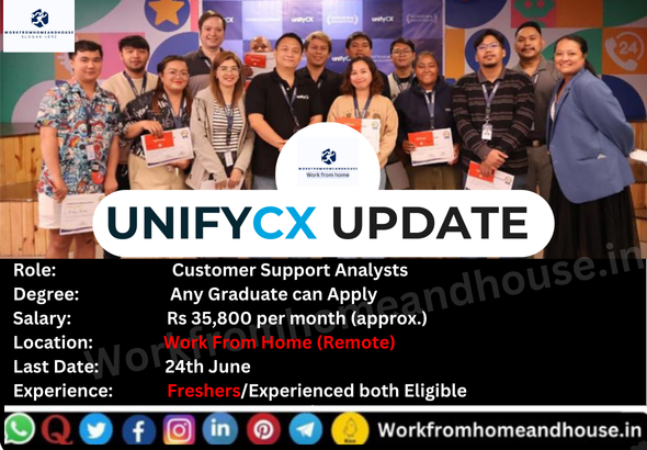 Work From Home Job at UnifyCX – Customer Support Analyst Role