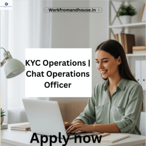 A split image showing a financial professional meticulously reviewing documents (KYC) on one side and another person engaging in a friendly chat interaction on a computer screen (Chat Operations), representing hybrid and onsite roles at Citibank.