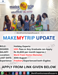 Work from Home Travel Jobs India 2025