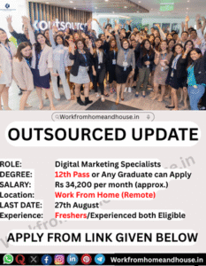 Work From Home Digital Marketing Job 2025 – Apply Now with Outsourced
